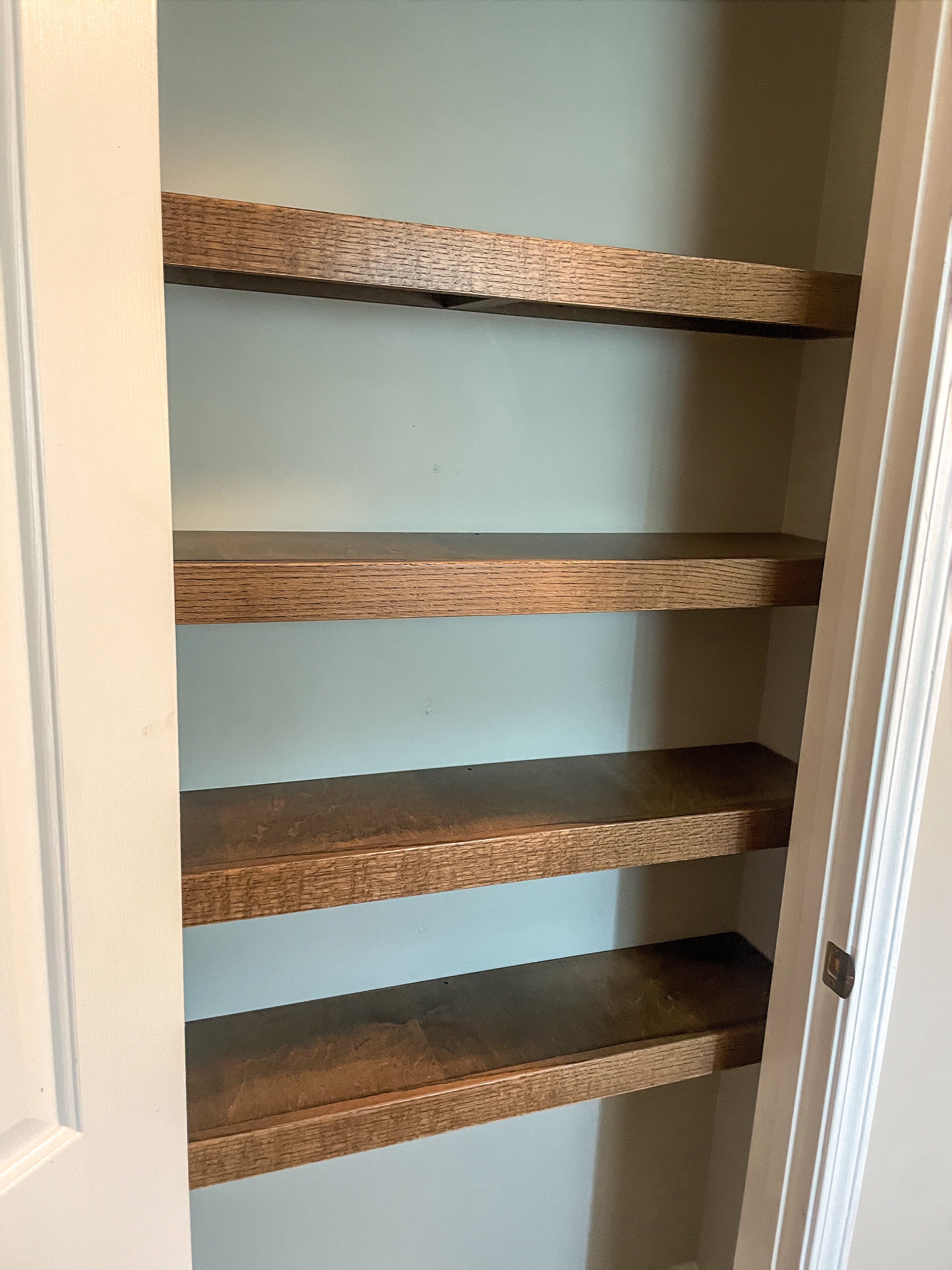 Wood Pantry Shelf installed in Murfreesboro