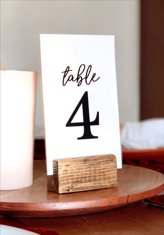 Wedding Table Number Holder | Wedding Table Decor | Wedding Place Card Holder | Wood Photo Stand | Polaroid Picture Stand