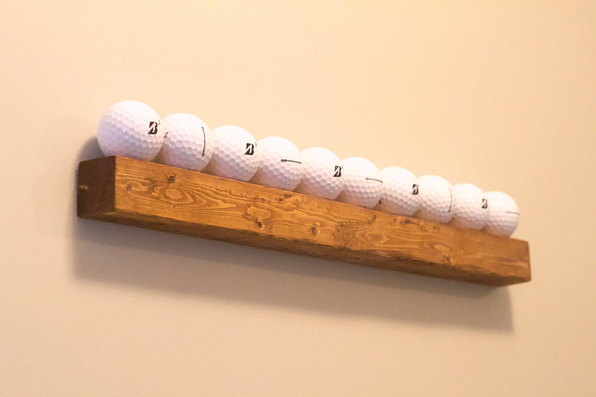 Golf Ball Shelf | Floating Golf Display | Golf Ball Wall Display | Wall Golf Ball Stand | Man Cave Golf