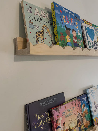 Scalloped Nursery Book Shelf