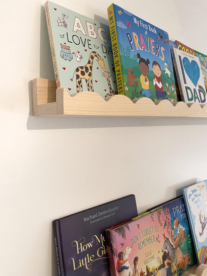Scalloped Nursery Book Shelf