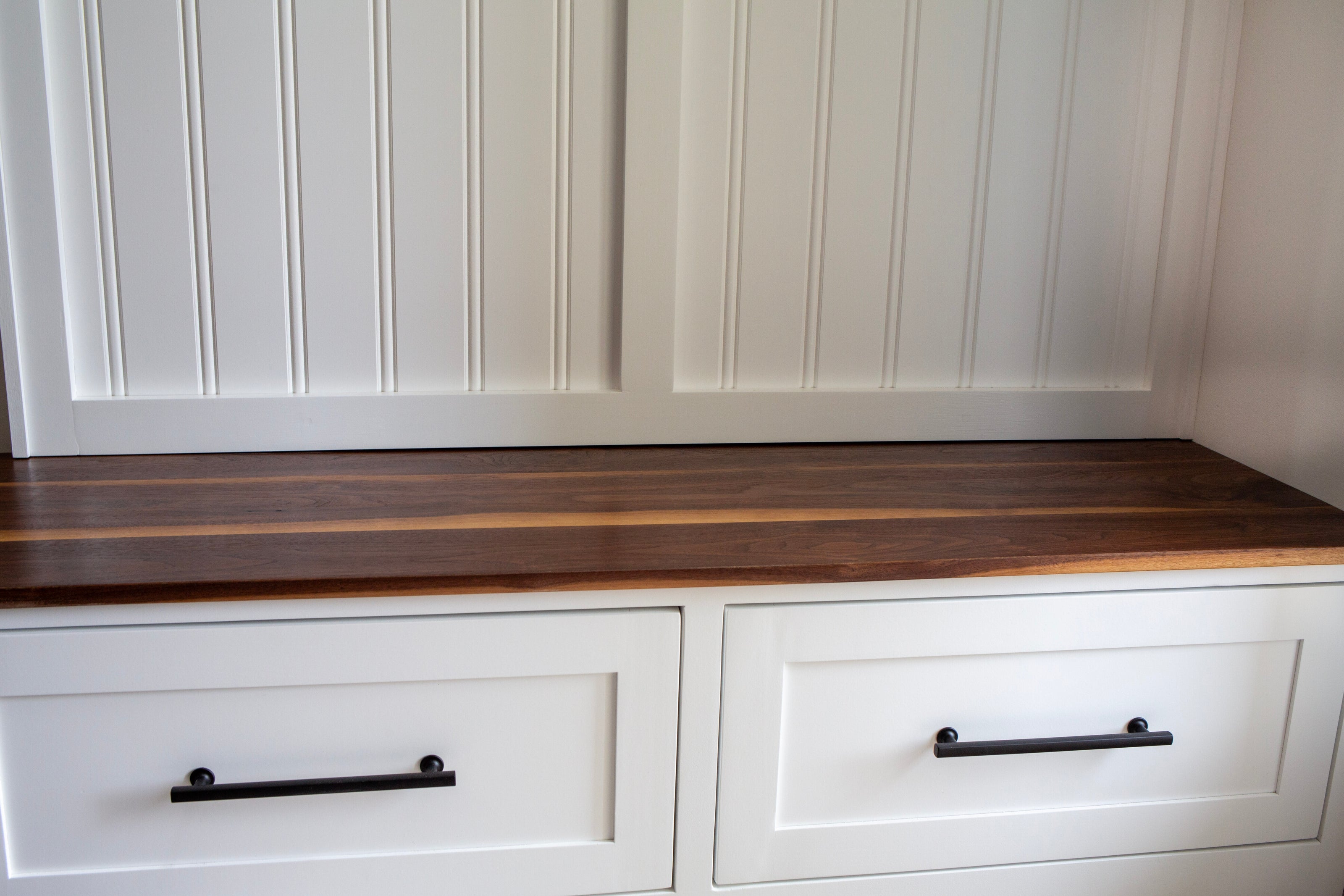 mudroom bench with soft close drawers