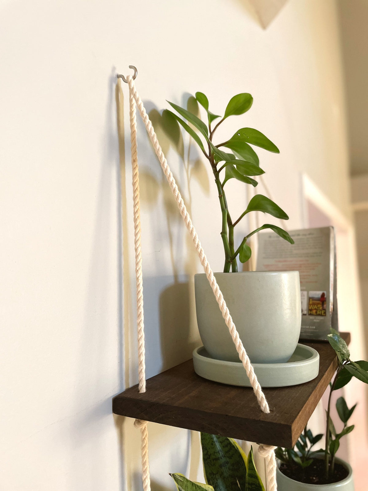 Tiered Wall Shelf | Tiered Hanging Shelf | Rope Shelves | Hanging Planter | Floating Shelves | Boho Hanging Planter