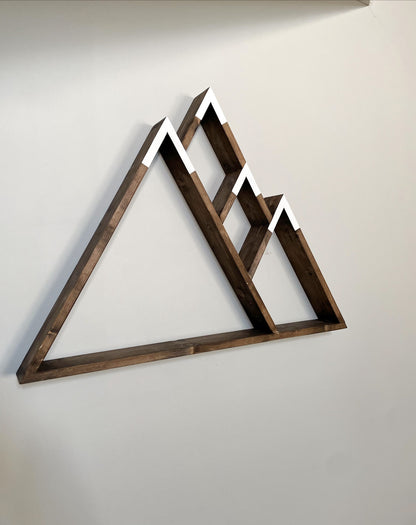 Mountain Shelf | Geometric Shelves | Wood Wall Shelf | 35”X26” | Mountain Home Decor