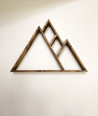 Mountain Shelf | Geometric Shelves | Wood Wall Shelf | 35”X26” | Mountain Home Decor