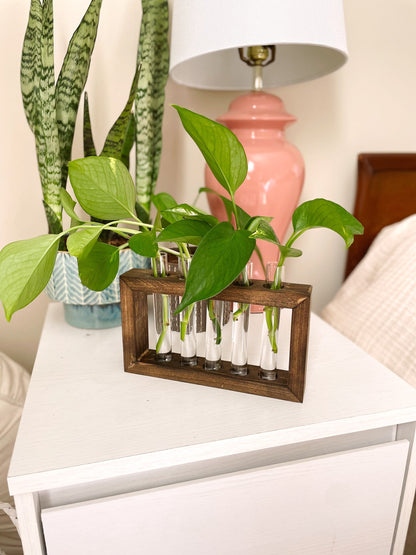 Propagation Station | Plant Propagation- Tubes Included | Indoor Plant Stand | Boho Plant Holder
