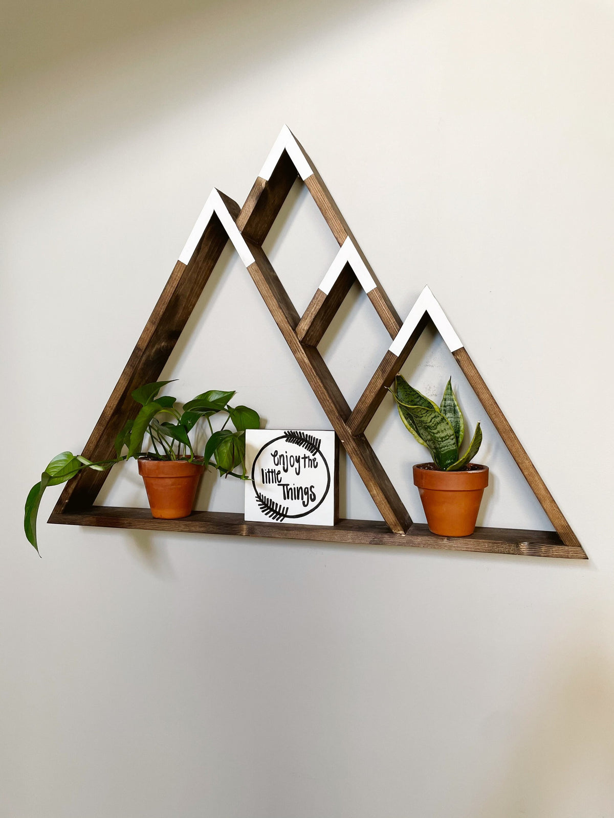 Mountain Shelf | Geometric Shelves | Wood Wall Shelf | 35”X26” | Mountain Home Decor