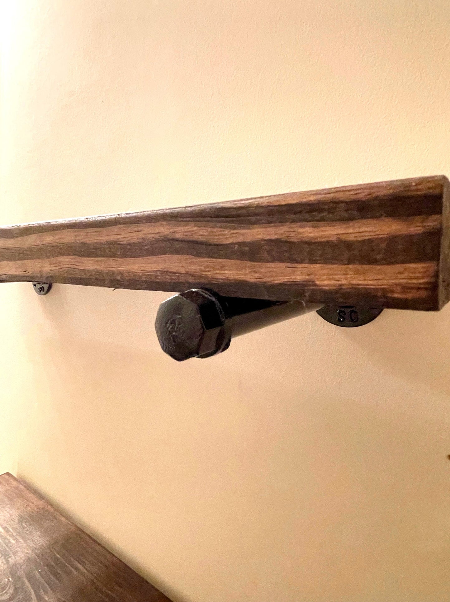 Bathroom Floating Shelf | Farmhouse Shelf | Rustic Wood Shelves | Industrial Pipe Shelf | Kitchen Shelf | Solid Wood Shelf