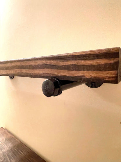 Bathroom Floating Shelf | Farmhouse Shelf | Rustic Wood Shelves | Industrial Pipe Shelf | Kitchen Shelf | Solid Wood Shelf