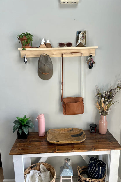 Entryway Organizer | Key Holder | Entryway Shelf | Coat Hanger | Entryway Organization